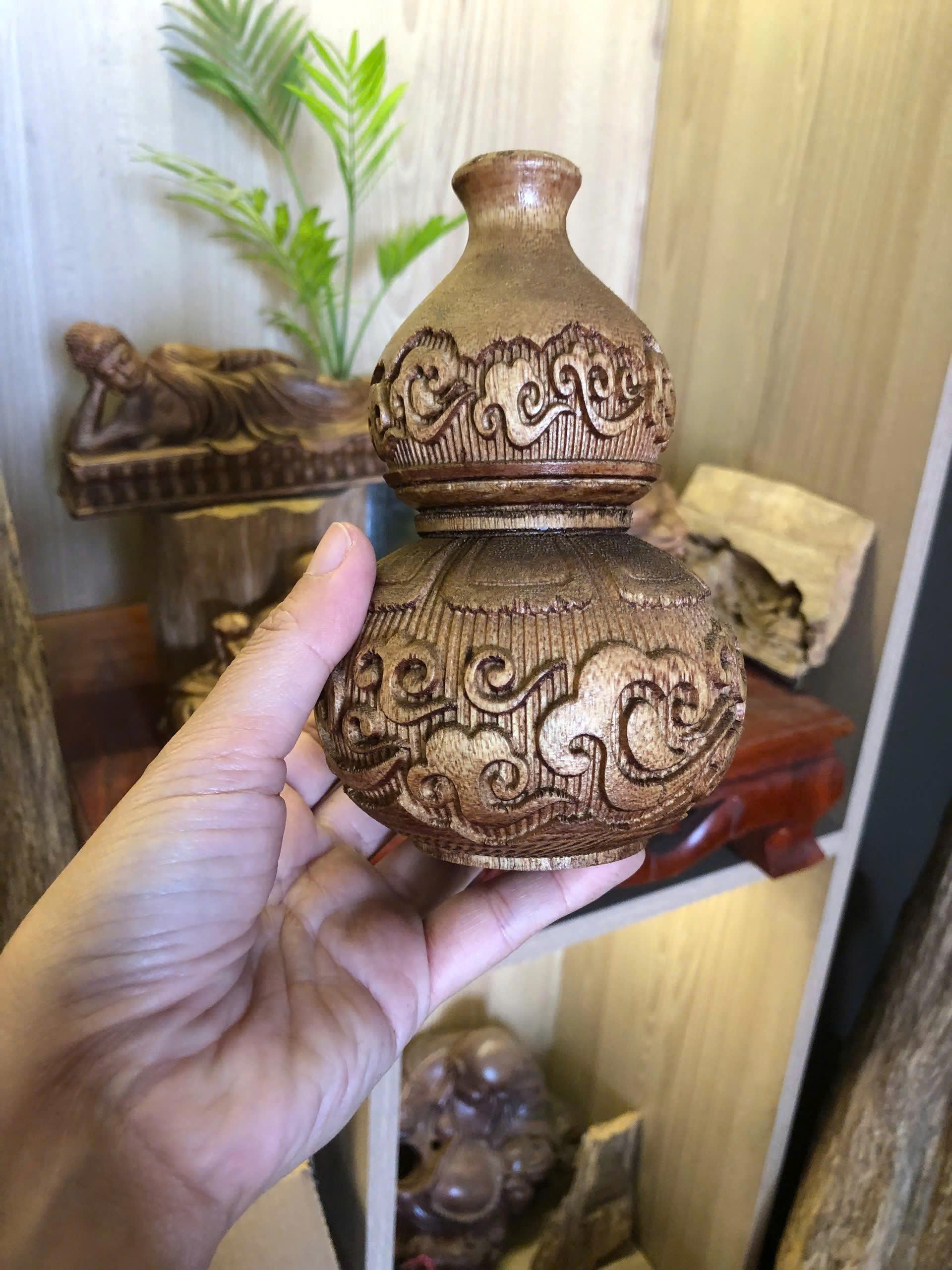  Tượng Hồ Lô Phong Thủy Gỗ Tự Nhiên